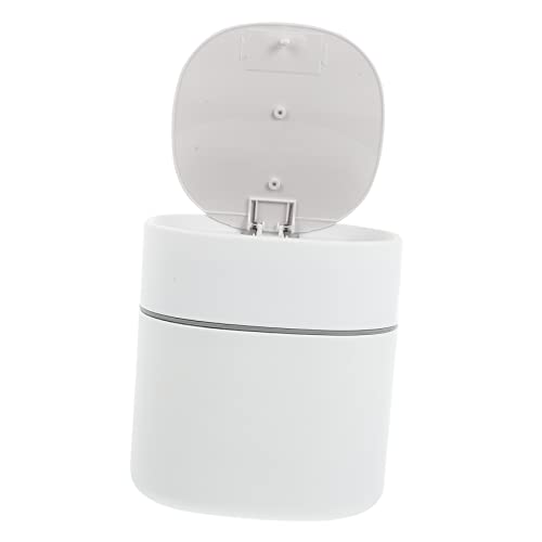 EXAOMBLE Mini Desktop Abfalleimer mit Federdeckel Kompakter Schreibtisch Müllbehälter aus Hochwertigem Material Platzsparend und Wiederverwendbar für Büro Kosmetik und Haushalt von EXAOMBLE