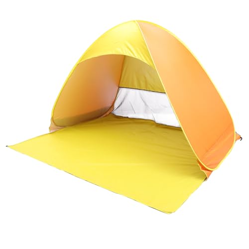 EXAOMBLE Schnellaufbau Strandzelt XL Automatisches Sonnenschutz Zelt für Camping UV Schutz Winddicht für Strand Picknick und Outdoor Aktivitäten von EXAOMBLE
