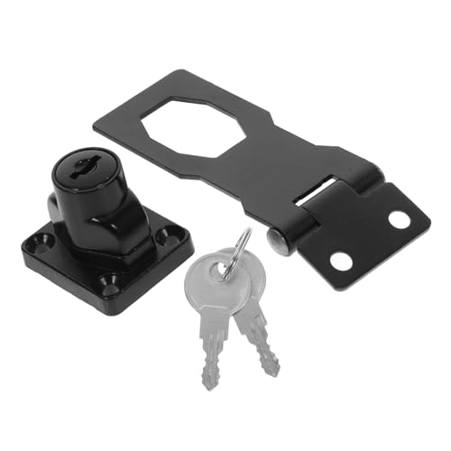 EXAOMBLE Schrankschloss aus Edelstahl und Zinklegierung Heavy Duty Verriegelung für Doppelte Türen Sichere Schubladensicherung für Büro Heimgebrauch Kompatibel mit Aktenschränken und von EXAOMBLE