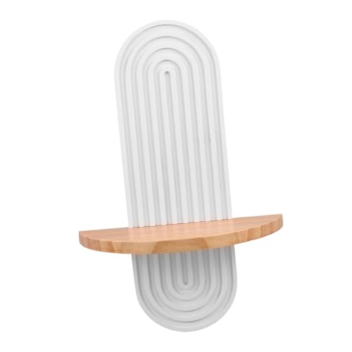 EXAOMBLE Schwebendes Regal für Kleine Pflanzen und Dekoration im Wohnzimmer Installieren Weiß von EXAOMBLE