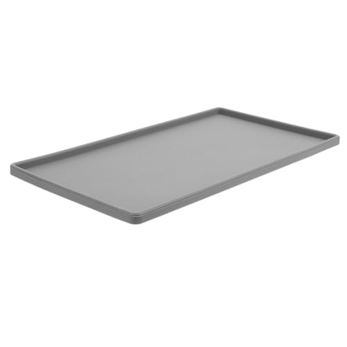 EXAOMBLE Silikon Abtropfmatte für Küche Rutschfest Multifunktionale Unterlage Graue Silikonmatte für Geschirr und Utensilien für Arbeitsplatten und Tische von EXAOMBLE