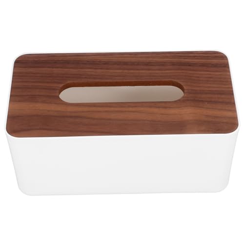 EXAOMBLE Taschentuchspenderbox Rechteckige Papierhandtuchbox für Wohnzimmer Schlafzimmer und Büro mit Einfacher Entnahme Langlebig und Wiederverwendbar Design von EXAOMBLE