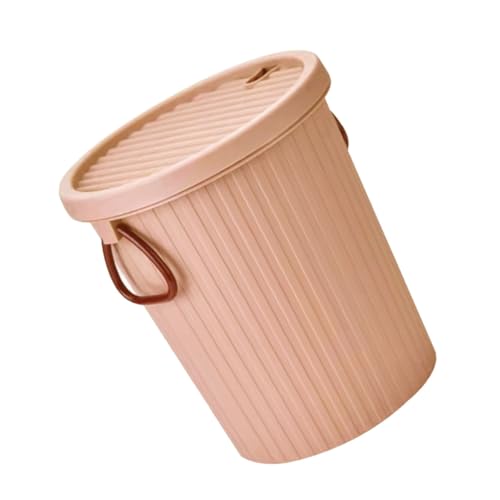 EXAOMBLE Teerestbehälter Braun Kompakt mit Deckel Praktischer Teesatz Abfalleimer für Wohnzimmer Langlebiger Platzsparend für Losen Tee und Teereste Modernes Design von EXAOMBLE