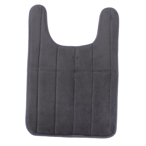EXAOMBLE U Förmige Badematte aus Memory Schaum rutschfest und Maschinenwaschbar Dunkelgrau für Badezimmer und Toiletten mit Rutschfester Unterlage und Elegantem Design von EXAOMBLE