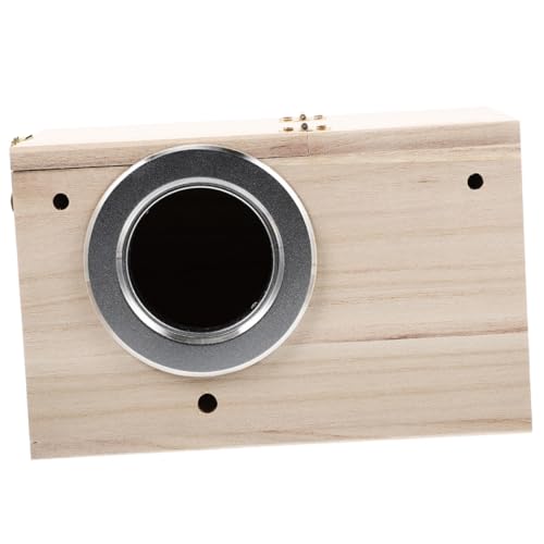 EXAOMBLE Wetterfester Nistkasten aus Holz für Wellensittiche Papageien Kanarienvögel Stabiles Outdoor Vogelhaus Winddicht und Sicher als und Brutbox für Garten und Balkon von EXAOMBLE