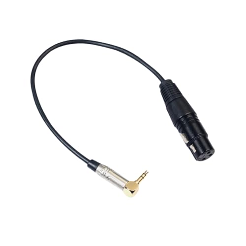 EXAOMBLE Xlr Adapterkabel Winkel Kupferkern Langlebig PVC Beschichtet Mikrofon Verbindungskabel für Mobiltelefone von EXAOMBLE