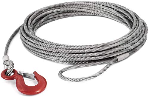 ANSCHLAGSEIL HAKEN - ÖSE Lasthaken Bauhaken Forstseil Kranseil Hebeseil Drahtseil Stahlseil Durchmesser 8mm-16mm, Länge: 1-30m (12mm / 3m) von Exar