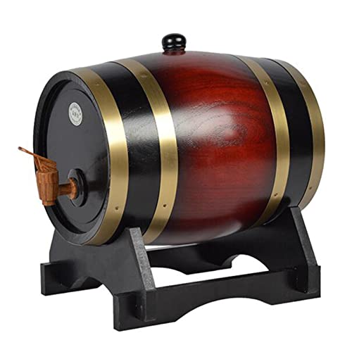 EXBERT Bierfass aus | 1,5 l und 3 l Weinfässer | Eichenfass mit Ständer und Zapfhahn | Holzgetränkefass für alternde Cocktails von EXBERT