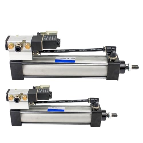 EXBWXNIL Pneumatische SC Standard Magnetventil Integrierte Zylinder Bohrung 50mm Hub 25-1000mm Luft Zylinder Set Ohne Magnetische(Scf50x150,AC110V) von EXBWXNIL