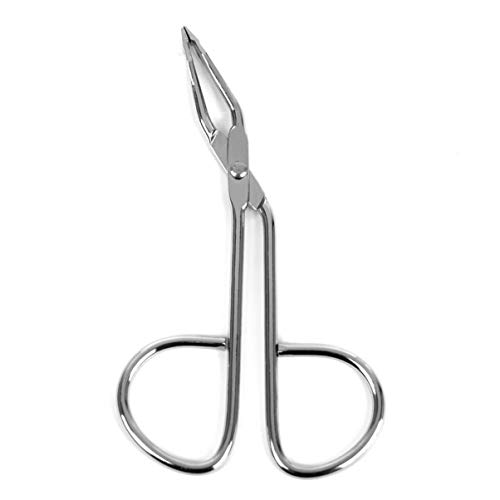 1Pc Augenbraue Pinzette Edelstahl Mit Schere Geformt - Straignt Clip Flache Spitze für Haar Plucker (Silber) von EXCEART