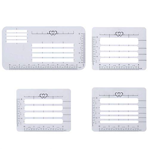 4 Stil Umschlag Adressierung Leitfaden Schablonen Passt Breite Palette für Umschläge Nähen Danke Muttertagskarten 4St von EXCEART