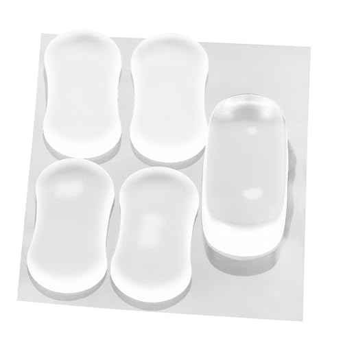 5Stücke Wc Dämpfungspolster Transparente Stoßdämpfer für Toilettensitze Einsetzbar Installieren Sicherer Halt für Möbel und Geräte von EXCEART