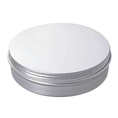 Blechdose Mit Deckel 150Ml Aluminium Zinn Dosen Balsam Dosen Dosen Leere Beh?lter mit Schraube Deckel für Salve Candy Kosmetische Lip Balsam Silber Flaschen Zum Befüllen Weihnachten von EXCEART