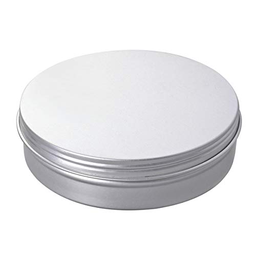 EXCEART Blechdose Mit Deckel 150Ml Aluminium Zinn Balsam Dosen Leere Beh?lter mit Schraube Deckel für Salve Candy Kosmetische Lip Balsam Silber Flaschen Zum Befüllen Weihnachten von EXCEART