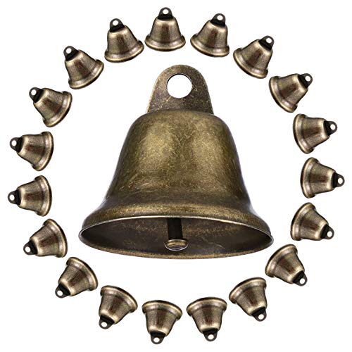 EXCEART Metallglocken Für Kunsthandwerk Dekoglocken 20Pcs 38Mm Vintage Bronze Jingle Jingle für Türklingel Hund Mini Bells Brass Ziegenglocken Tür von EXCEART