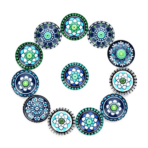 EXCEART 1 20 Stück Flache Rückseitige Kn? Mosaik Cabochons Mit Flachem Rücken Edelsteine Glasfliesen Alte Cabochons Glas Edelstein Blumen-cabochons Halbe Glaskuppel Diamant Schmuck von EXCEART