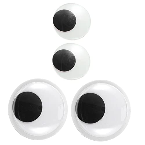 EXCEART 1 Satz 4 STK Schwarze und weiße Augen Augäpfel Süßigkeitenspender Augen für Häkeltiere wackelt kühlschrankdeo kühlschranklampe Glubschaugen wackelnde Augen Plastik von EXCEART
