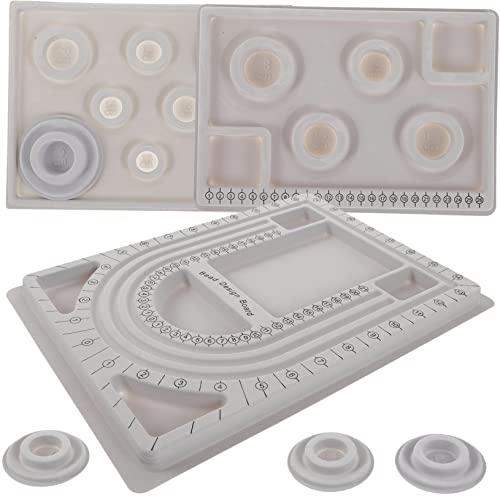 EXCEART 1 Satz Herstellung von Perlenschmuck schmuckherstellung schmuck Machen Schmuckbasteln Schmuckhalter Schmuckständer-Organizer Perlenschmuck-Design-Tablett Perlenbrett Kieselgel Grey von EXCEART
