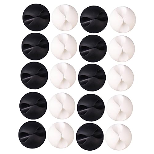 EXCEART 1 Satz Kabelorganisatoren Desktop-Kabel-Organizer Kabelhalter Für Kabel Datenkabelhalter Kabelbinder Wiederverwendbar Leistung Versteck Etiketten Kabel-wandclips USB Auto 20 Stück von EXCEART