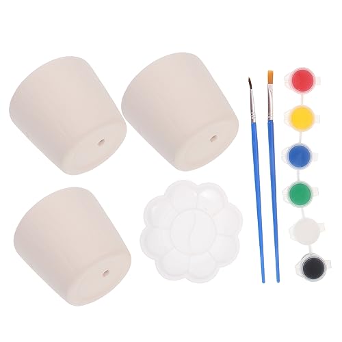 EXCEART Kinder Bemalen Keramik Zum Bemalen Kleiner Leerer Vasen Handbemalte Blumentöpfe Material Für Kinder Zum Bemalen Von Hand von EXCEART