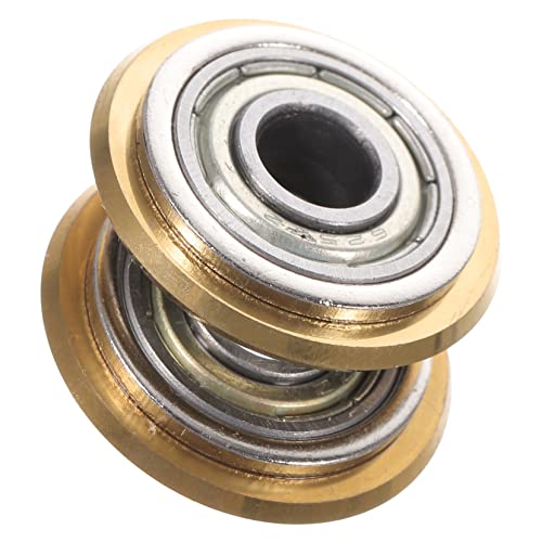 EXCEART 1 Satz Lagerrad Fliesen-Tracker Fliesenschneider Kabelschneider Polierscheibe Fliesenbohrer Lenkrad Schleifscheibe Polieren Rollen Fliesen Fase Bausatz Wagen Golden Legierung 2st von EXCEART