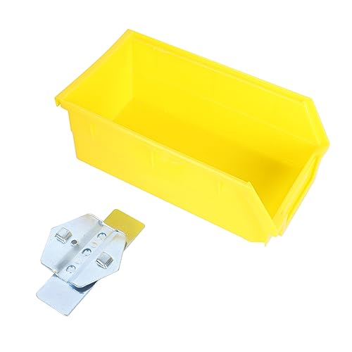 EXCEART 1 Set Box Teile Aufbewahrungsbox Tragbarer Behälter Mehrzweck Kleine Stapelbare Hülle Lochbrett Kunststoff Gelb von EXCEART