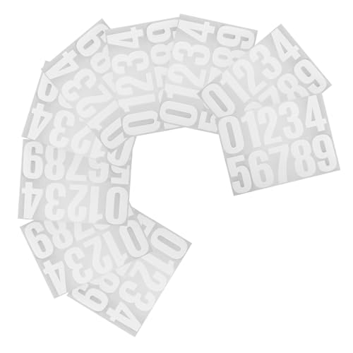 EXCEART 10 Blatt Selbstklebende Wasserdichte Zahlenaufkleber Wetterfeste Hausnummern Sticker Langlebig UV Beständig für Briefkasten Tür und Außenbereich EXCEART 10 Blatt Selbstklebende Wasserdichte Zahlenaufkleber Wetterfeste Hausnummern Sticker Langlebig UV Beständig für Briefkasten Tür und Außenbereich von EXCEART