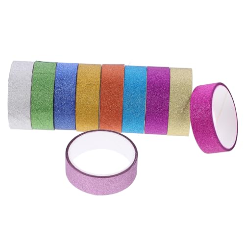 EXCEART 10rollen Glitzer Washi-tapes Zum Basteln Dekorative Papierbänder Für Scrapbooking Diy Notizbuch-tapes Verschiedene Muster Für Planer Und Tagebücher EXCEART 10rollen Glitzer Washi-tapes Zum Basteln Dekorative Papierbänder Für Scrapbooking Diy Notizbuch-tapes Verschiedene Muster Für Planer Und Tagebücher von EXCEART