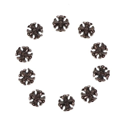 EXCEART 10 Satz Kreuz Ghost Nieten Selbstgemacht Zubehör Für Kleidung Taschen Und Uhren Metall Spike Accessoires Für Kreative Designs von EXCEART
