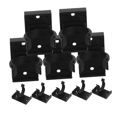 EXCEART 10 Stück Küchensockelclip Anschraubbarer Zehenkick-Clip Universelle Nivellierfüße Möbelbeinstufe Clips Küchenbeinversteller Schrank-Zehen-Kick-Clips Möbelsockelklammern pp Schwarz von EXCEART