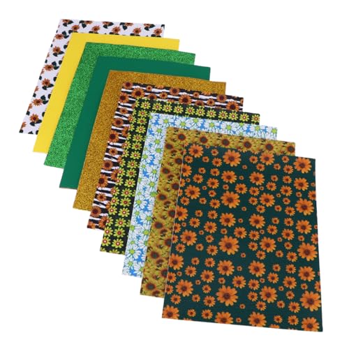 EXCEART 10 Stück Leder Mit Sonnenblumen-Print Material Zur Herstellung Von Ohrringen von EXCEART
