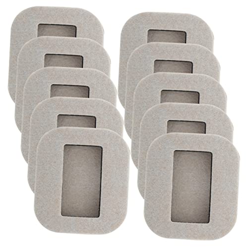 EXCEART 10 Stück Stuhlscheibe verhindern mit Teppich ausgelegt Boden Möbelbecher für Teppiche Filzgleiter für Stuhlbeine rutschfeste Möbelpads Filzbeschützer Möbelgleiter gefühlt Hellgrau von EXCEART