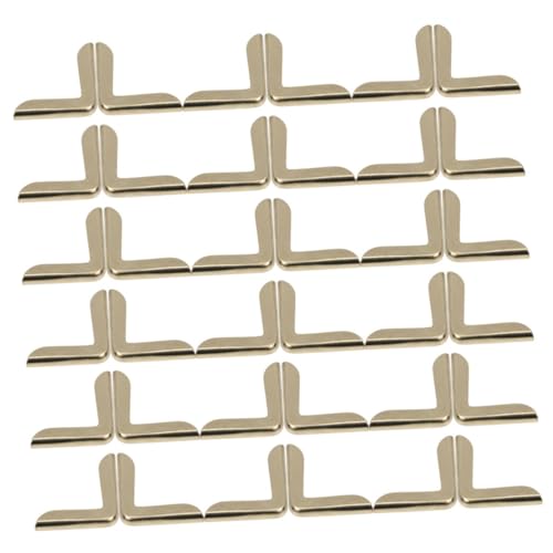 EXCEART 100 Stück Goldfarbene Metall Buchecken Eckenschutz Vintage Buchkantenschutz für Fotoalben Notizbücher Tagebücher Scrapbooking mit Robustem Eisenschutz von EXCEART