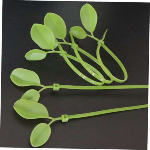 EXCEART 100 Stück Teiliges Nylon Kabelbinder mit Künstlichen Blättern Selbstsichernd UV Beständig Vielseitig für Kabelmanagement Gartenbefestigung und Dekorative DIY Anwendungen von EXCEART