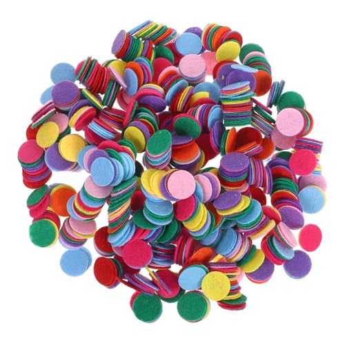 EXCEART 1000 Stück Teiliges Filzplatten Bunte Filzkreise Weiche Runde Pads für DIY Handwerk Nähprojekte Blumenverzierungen Handgefertigte Bastelknöpfe Vielseitig für Dekorationen von EXCEART