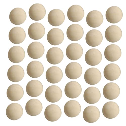 EXCEART 100st Gespaltene Holzkugel Holz Selber Machen Holzkugeln Groß Bunt Weihnachtsdekorationsornamente Unfertiger Halber Bastelball Holz Bastelball Bambus Bastelmaterial Kind Spitze von EXCEART