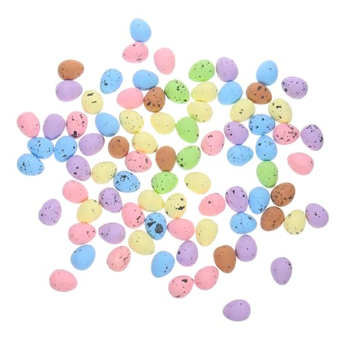 EXCEART 100stücke Mini Schaum Ostereier Deko Gesprenkelte DIY Vogel Eier Für Bastelarbeiten Ostern Dekoration Kreative Für Freunde Und Familie von EXCEART
