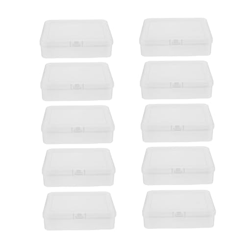 EXCEART 10stücke Mini-plastikbox Mit Klappdeckel Durchsichtige Aufbewahrungsbox Für Perlen Schmuck Bastelbedarf Und Kleine Accessoires Kompakt Und Langlebig Zur Ordnung Und Schutz Ihrer von EXCEART