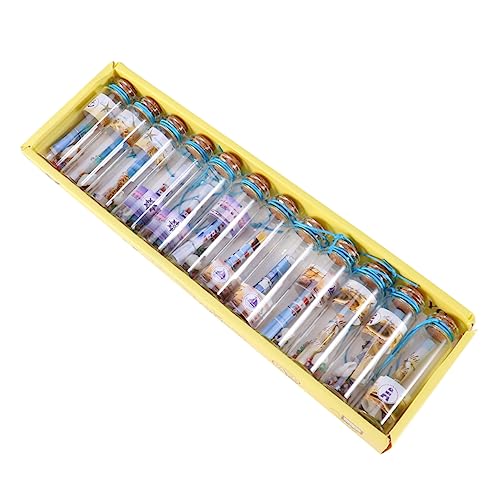 EXCEART Mini-glasflaschen Mit Korkverschluss 12er-Pack Für Wunschflaschen Mit Nachrichten Hochzeitsgeschenk Dekoratives Wohnaccessoire von EXCEART