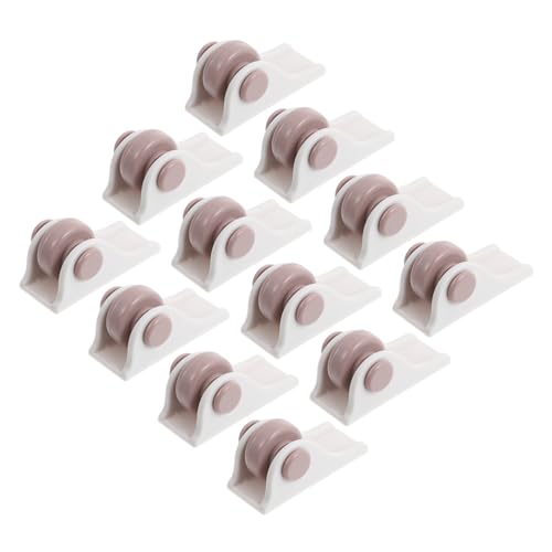 EXCEART 12 Stück Rollenzubehör Groß Mülleimer-aufbewahrung Geräteräder Universelle Riemenscheibe Selbstklebende Miniräder Mülleimerrollen Selbstklebende Kleine Rollen Lenkrad Rosa Abs von EXCEART