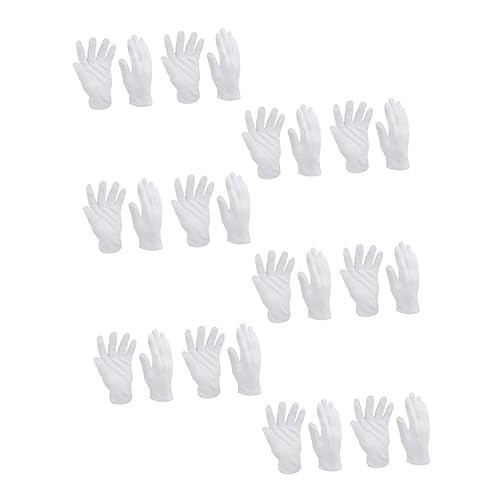 EXCEART 12Paare Breathable Cotton Work Gloves For Jewelry Inspection Performance And Safety Comfortable And Lightweight Hand Protection von EXCEART