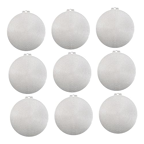 EXCEART 12st Nicht-Teppich-unterlage Runder Teppich Nicht Tischset Anti-Werkzeug-klebematte Anti-Teppich-unterlage Buckram-mesh Spülschwamm Werkbankmatte Weiß von EXCEART
