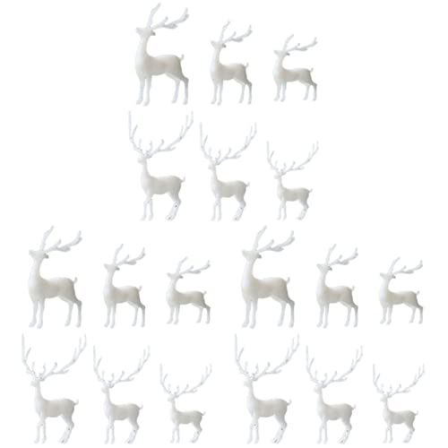 EXCEART 18 STK Gießformen Aus Harz Harzform Silikonform Stofftiere Ausgestopftes Tier Mini-kuscheltiere Spielzeuge Elch-Ornament DIY-Ornamente Modellmaterial Kristall Weiß 3D von EXCEART
