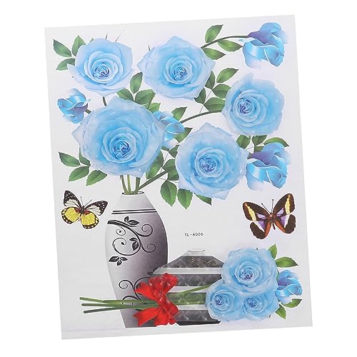 EXCEART 1Blatt Blumen Wandaufkleber Selbstklebende Dekoration für Wohnzimmer und Blühendes Design für Kühlschrank und Fliesen Langlebig und Einfach Anzubringen Stilvolle EXCEART 1Blatt Blumen Wandaufkleber Selbstklebende Dekoration für Wohnzimmer und Blühendes Design für Kühlschrank und Fliesen Langlebig und Einfach Anzubringen Stilvolle von EXCEART
