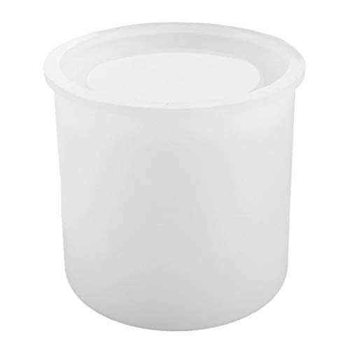 EXCEART 1stk Form Für Stifthalter Harz Kit Gießformen Aus Harz Für Aschenbecher Klare Epoxidharz-gießform Silikonform Aus Harz Stift Halter Rahmen Diy Form Halterung Runden Kieselgel Weiß von EXCEART