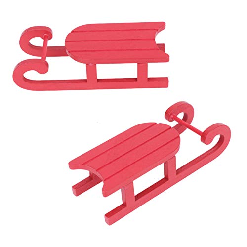 EXCEART Weihnachtsdekorationen Hängende Weihnachtsverzierung 2 Pcs Land Weihnachten Sleighs Schlitten Desktop Decor Miniatur Schlitten Rustikalen Schlitten für Weihnachten Party Geschenk von EXCEART