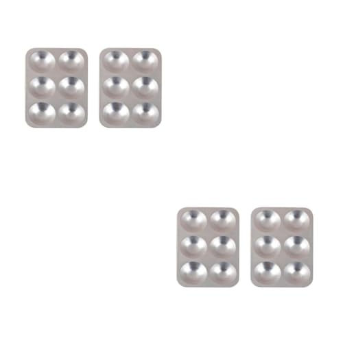 EXCEART 2 Sätze Aluminiumpalette Teller Bretter Malen Aquarellmalerei Zubehör Zeichnen Zubehör Pigmentplatte Mit Mehreren Löchern Gemäldehalter Maltablett Silver 2 Stück * 2 von EXCEART