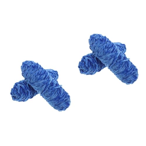 EXCEART 2 Sätze Goldenes Samtgarn Strickdecke Bulk-garn Falten Faltbar Transparente Krawatte Masse Häkeln Garn Zum Stricken Flauschiges Garn Zum Häkeln Polyester Blue 2 Rollen * 2 von EXCEART