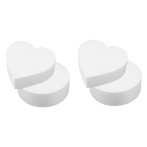 EXCEART 2 Sätze Kuchen-Modell Tragbar Pop- Wiederaufladbar Eingetopft Outdoor-Kits Sieb Miniaturen Zum Basteln Kuchenkugeln Kuchenmodellierung Ornament Res Schaum Weiß 2 Stück * 2 von EXCEART