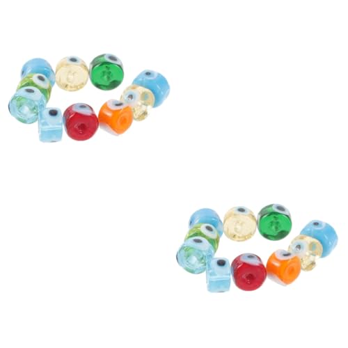 EXCEART 2 Sätze Loser Perlenanhänger Armbänder Für Den Bösen Blick Perlen des Bösen Blicks Reize Wohnungseinrichtung Wohnungsdeko Basteln Sie Lose Perlen Lose Perlen Aus Glas 10 Stücke * 2 von EXCEART
